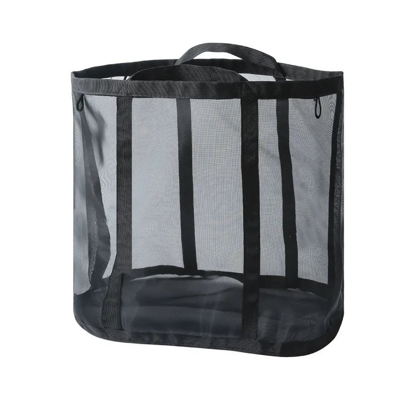Laundry Bags Hamper Bag with Handles Portable &Collapsible Dirty Clothes Mesh Basket Foldable for Washing Storage Dorm or Travel