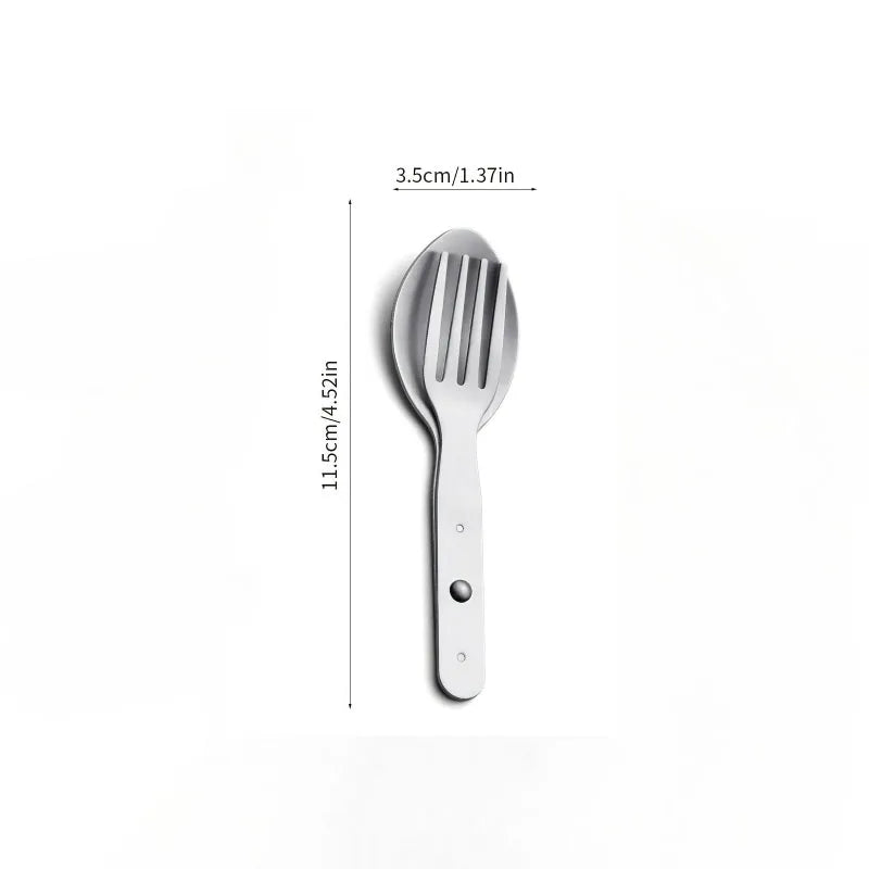 2-in-1 Utility Folding Spork, Spoon & Fork, Camping Utensil for Hiking, Camping or Backpacking