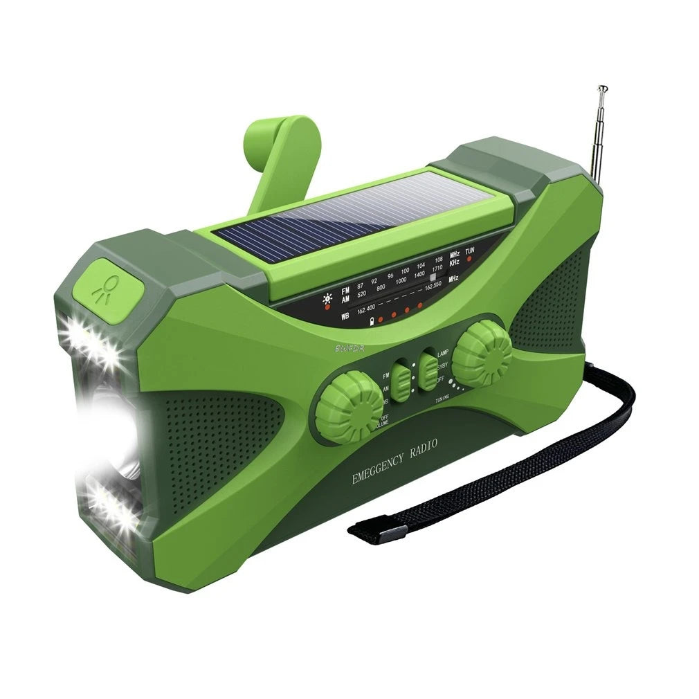 Hot 10000mAh Emergency Radio Weather Solar Hand Crank Radio AM/FM LED Flashlight SOS Alarm Power Bank Speaker Dropshipping