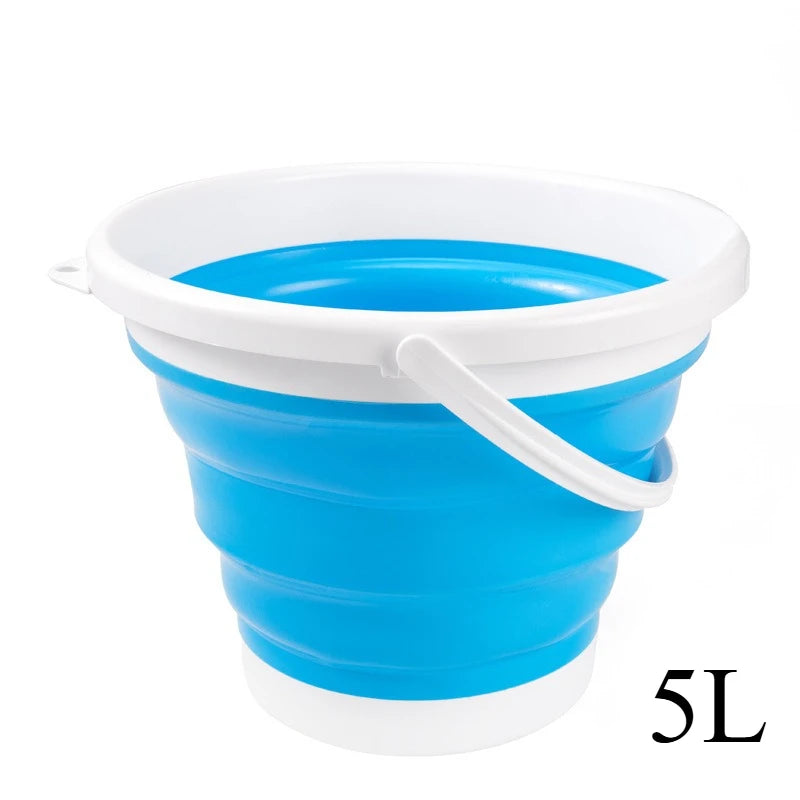 3L/5L/10L Collapsible Silicone Bucket Folding Water Pail for Household Cleaning & Storage
