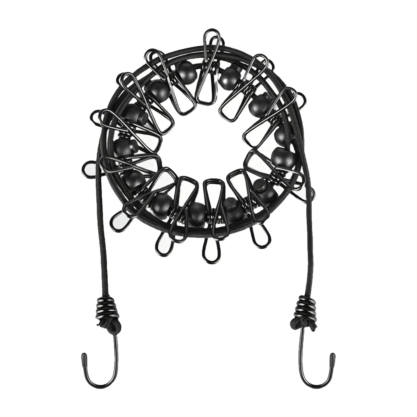 Portable Travel Clothesline with 12 Clips Plastic Non-Slip Retractable Clothes Drying Rope for Home Travel and Outdoor Hanging