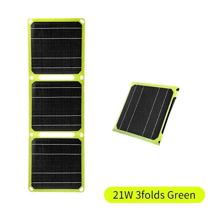 ETFE Solar Panel 21W 40W High Power Monocrystalline Waterproof Foldable Outdoor Cells Battery Charger for Mobile Phone Travel