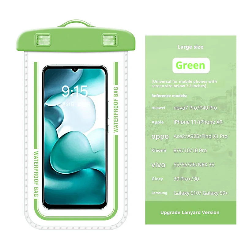 Waterproof Phone Pouch, 8.3" Waterproof Phone Case for iPhone 16 15 14 13 Pro Max, IPX8 Cellphone Dry Bag Beach Cruise Ship Esse