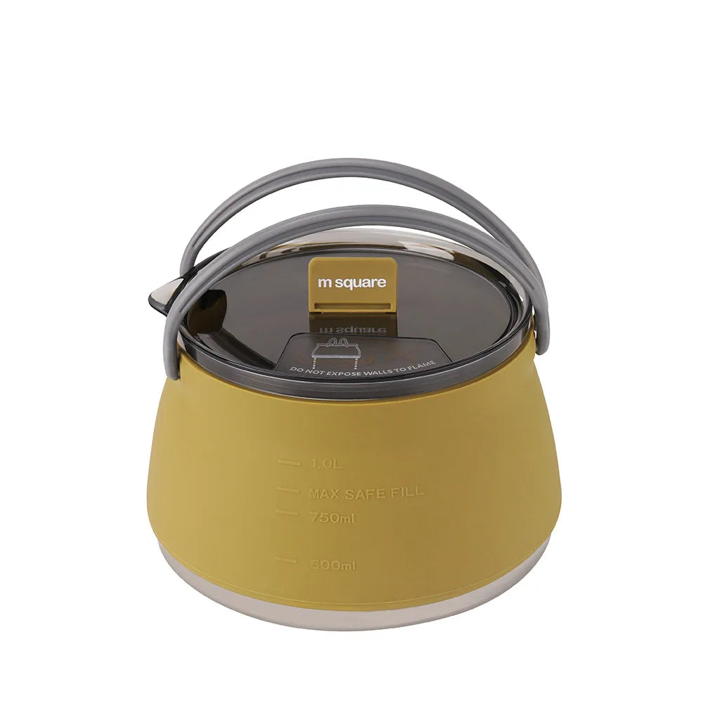 2026 Portable Foldable Kettle Coffee Pot Yellow Outdoor Camping Coffee Machine Espresso Coffee Pot for Travel Camping Hiking