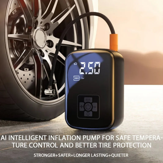 Digital Display Air Pump Portable Tire Inflator Smart Rechargeable Air Compressor With LED Light Automatic Wireless Tire Inflation for Car Motorcycle Boat Tyre Balls