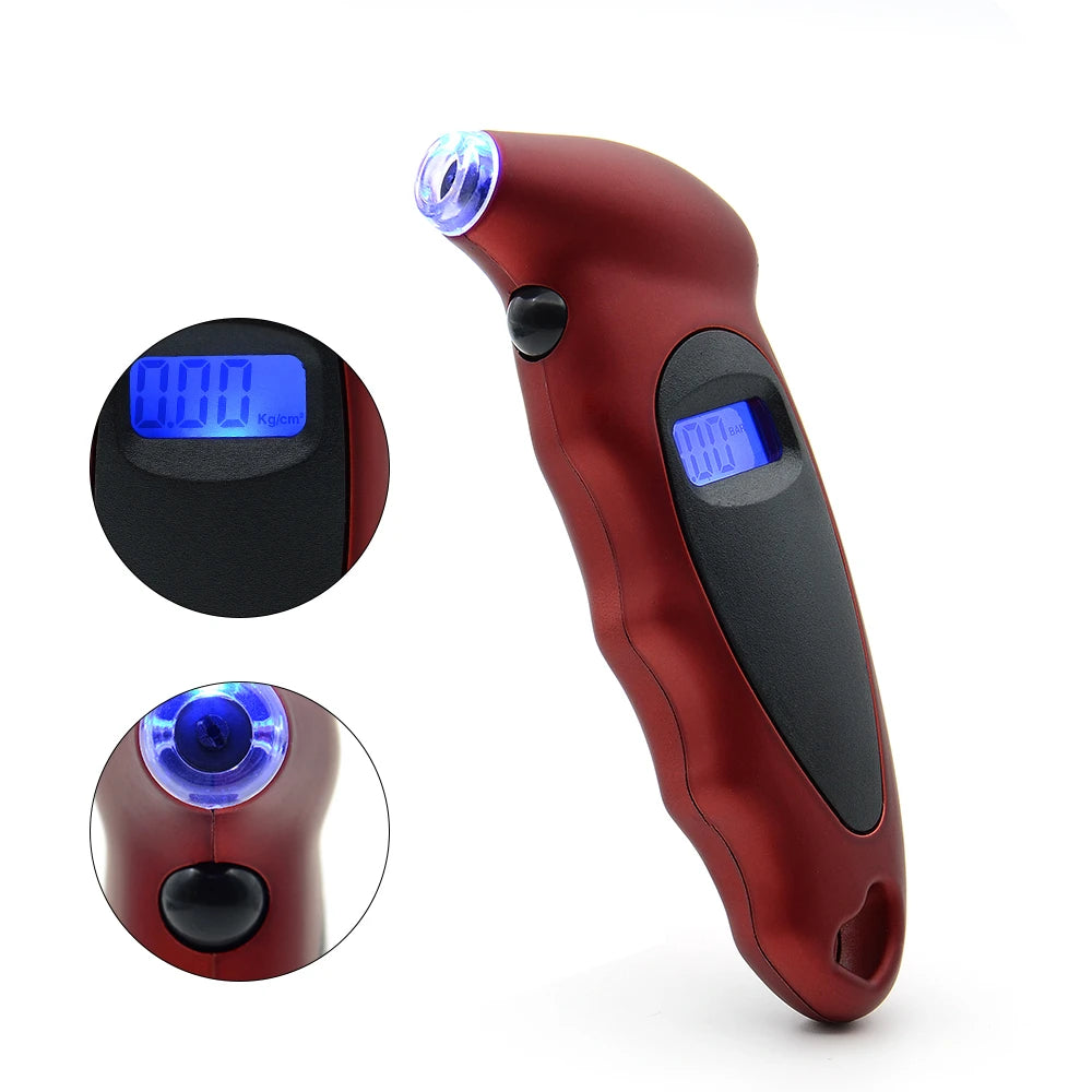 LCD Display Digital Tire Pressure Gauge 0-150 PSI Backlight High-Precision Monitoring Car  Monitor Barometer Tire Pressure Gauge