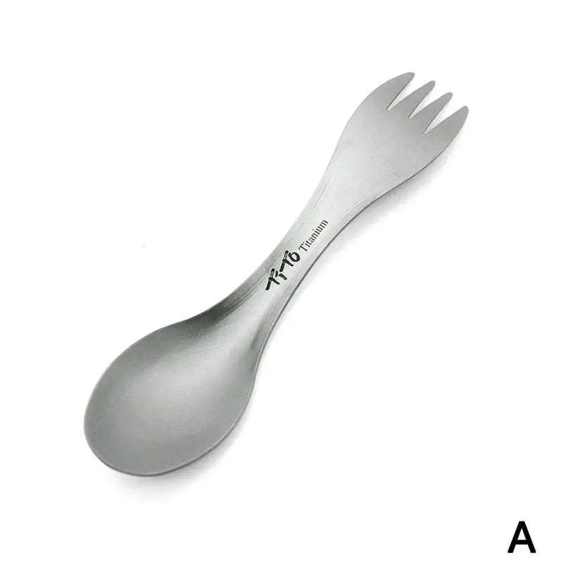 Titanium Spork Spoon Ultralight Cookware for Outdoor Camping Picnic Accessories Portable Hiking Travel 2 in 1 Tableware M5Z1