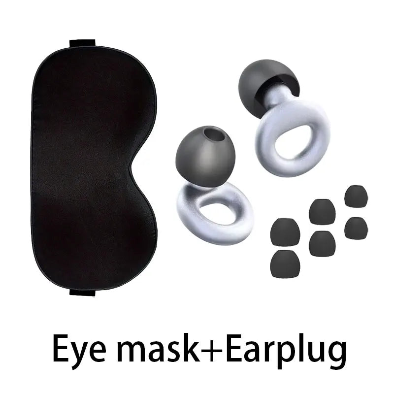 Soft Sleep Aid Set with Light Blocking Eye Mask And Noise Reduction Ear Plugs for Better Sleep Quality For Rest Travel