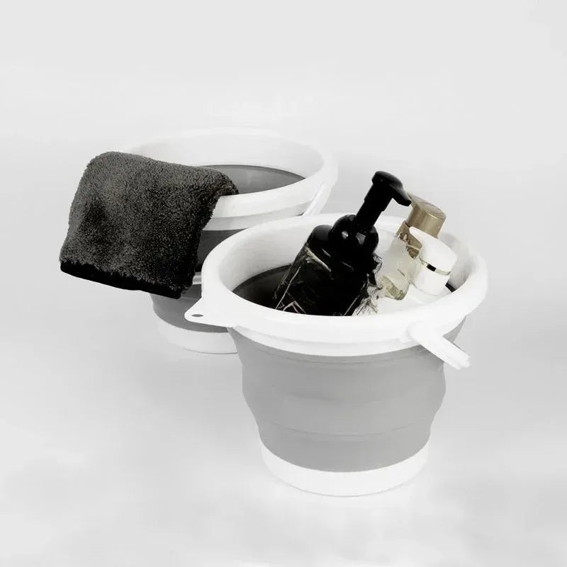 3L/5L/10L Collapsible Silicone Bucket Folding Water Pail for Household Cleaning & Storage