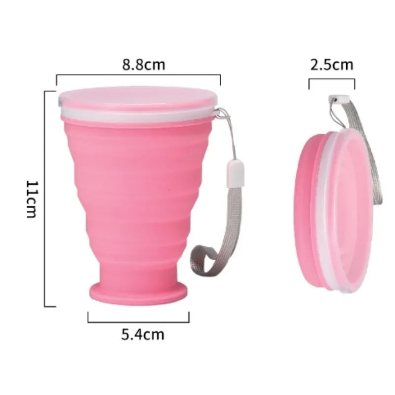 1PC 300ml Silicone Folding Mug Portable Travel Outdoor Camping Sports Mug Foldable Coffee Mug Camping  Cup Tea Cup Waterbottle