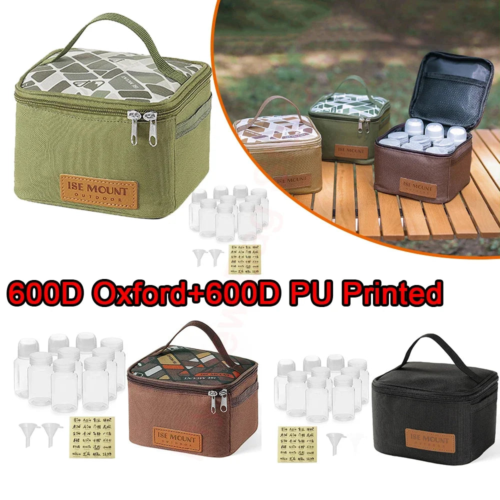 Portable Pepper Spice Storage Jars Set Oil Seasoning Containers Bottle Storage Bag For Outdoor Camping BBQ 100ml Liquid Bottle