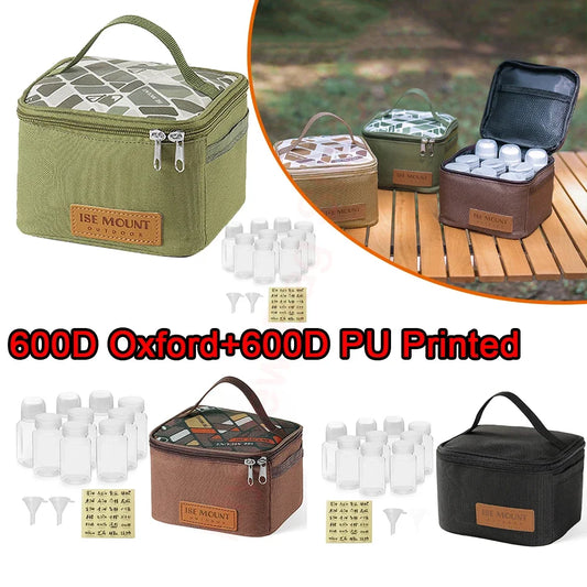 Portable Pepper Spice Storage Jars Set Oil Seasoning Containers Bottle Storage Bag For Outdoor Camping BBQ 100ml Liquid Bottle