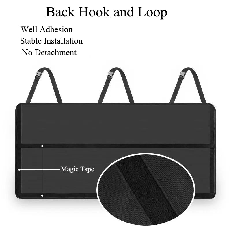 Backseat Trunk Organizer Multi-Pocket Hanging Car Storage Bag with Mesh Pockets & Zippered Compartment for SUV Minivans Truck