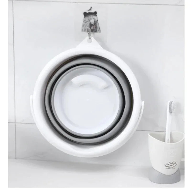 3L/5L/10L Collapsible Silicone Bucket Folding Water Pail for Household Cleaning & Storage