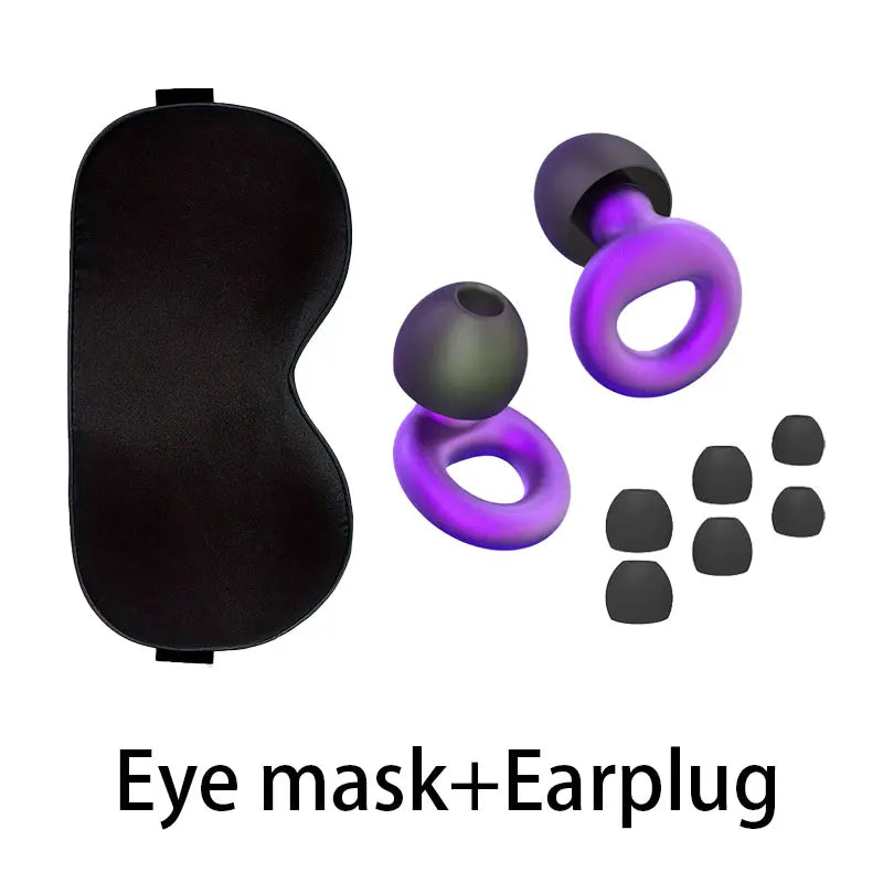 Soft Sleep Aid Set with Light Blocking Eye Mask And Noise Reduction Ear Plugs for Better Sleep Quality For Rest Travel