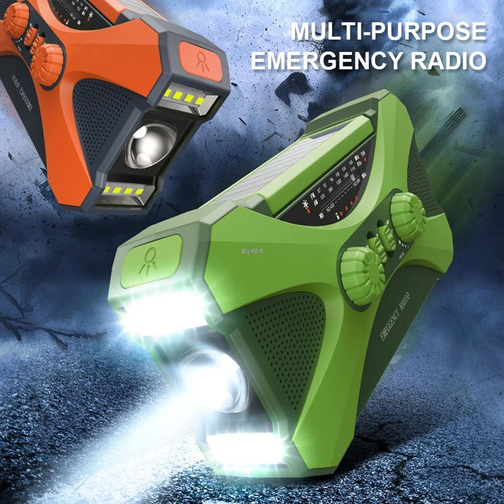 Hot 10000mAh Emergency Radio Weather Solar Hand Crank Radio AM/FM LED Flashlight SOS Alarm Power Bank Speaker Dropshipping