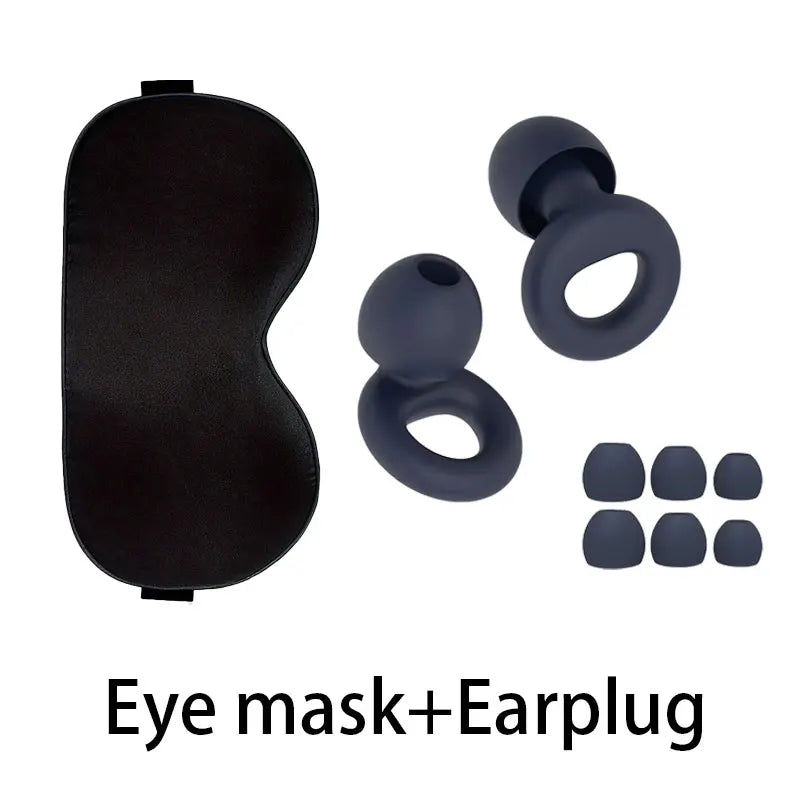Soft Sleep Aid Set with Light Blocking Eye Mask And Noise Reduction Ear Plugs for Better Sleep Quality For Rest Travel