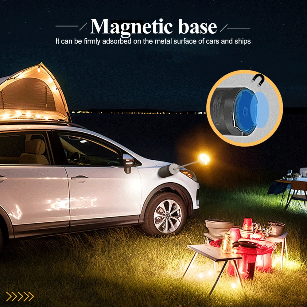 Camping Lantern Telescopic Portable Collapsible Magnetic Camping Lamp 10000mAh Waterproof Flashlight Tent Light Hiking Fishing