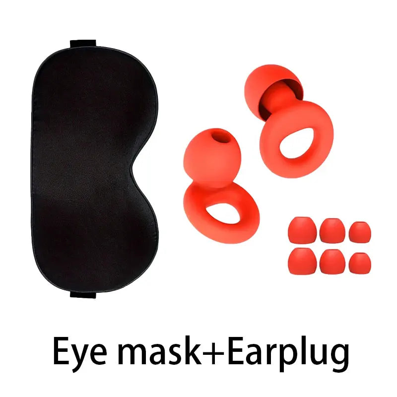 Soft Sleep Aid Set with Light Blocking Eye Mask And Noise Reduction Ear Plugs for Better Sleep Quality For Rest Travel