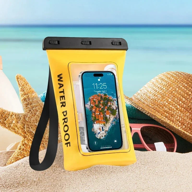 HAISSKY 1.8L Mobile Phone Waterproof Pouch For iPhone 17 16 Pro Max 15 Plus 16E Swimming Rafting Boating Beach Crossbody Bags