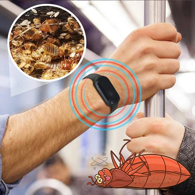 New Mosquito Repellent Unisex Wearable Wristband Physical & Ultrasonic Non-Chemical For Home Outdoor Mosquito Repellent Watch