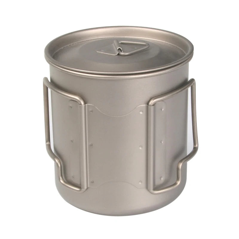 300/450/750ml Camping Mug Ultralight Titanium Cup Tourist Tableware Picnic Utensils Outdoor Water Cup Travel Cooking Equipment