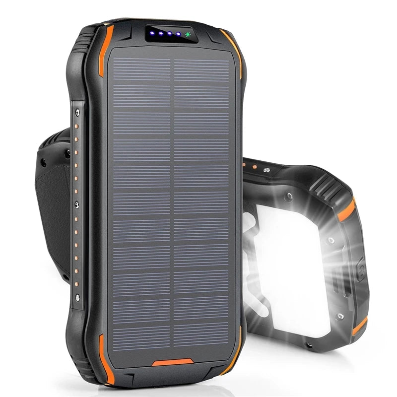Solar Power Bank 26800mAh Waterproof Portable Wireless Charger 3A Fast Charging Powerbank for iPhone 16 Xiaomi Samsung Poverbank