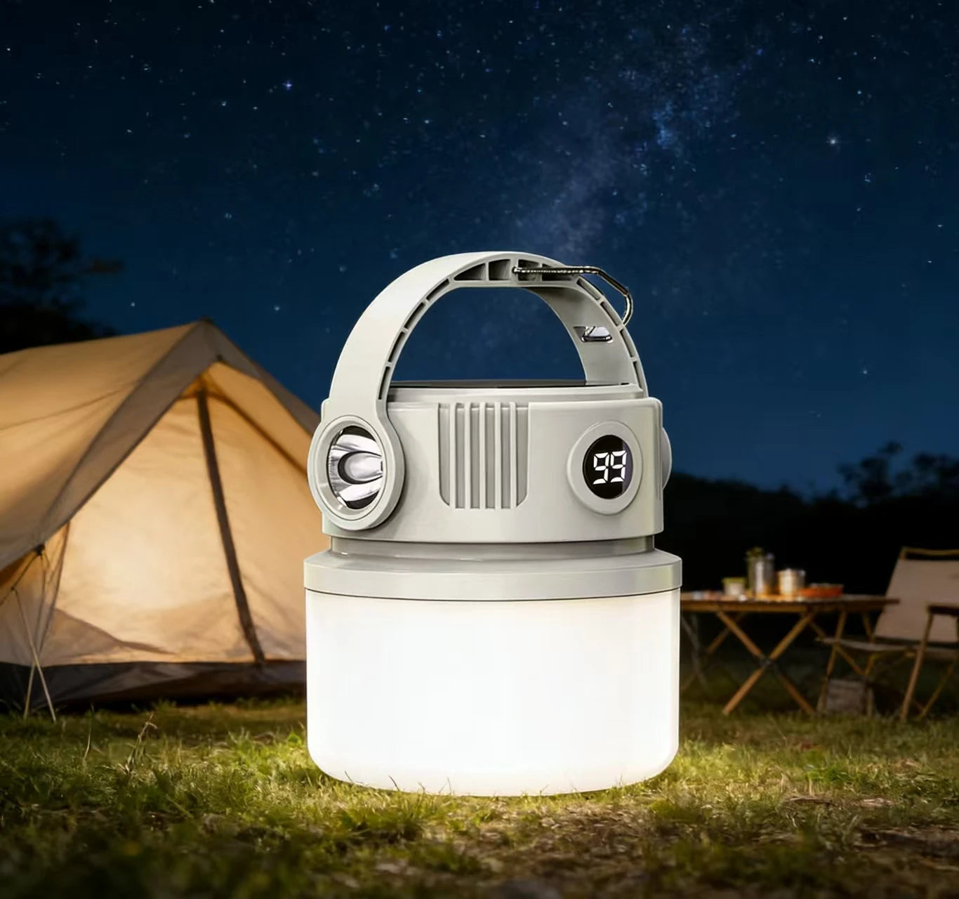 Outdoor lighting LED camping lamp, portable camping light, rechargeable tent light, ideal for street vending and long-lasting us