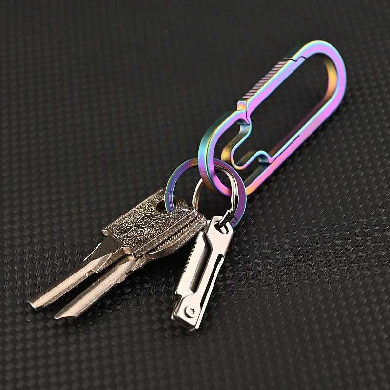 Stainless Steel Folding Knife Mini Square Head Pocket Knife Outdoor Camping Supplies Multi-function Keychain Pendant Knives