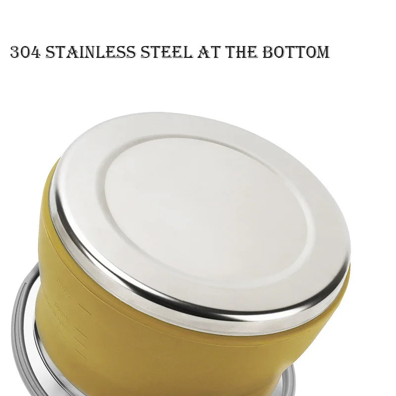 2026 Portable Foldable Kettle Coffee Pot Yellow Outdoor Camping Coffee Machine Espresso Coffee Pot for Travel Camping Hiking