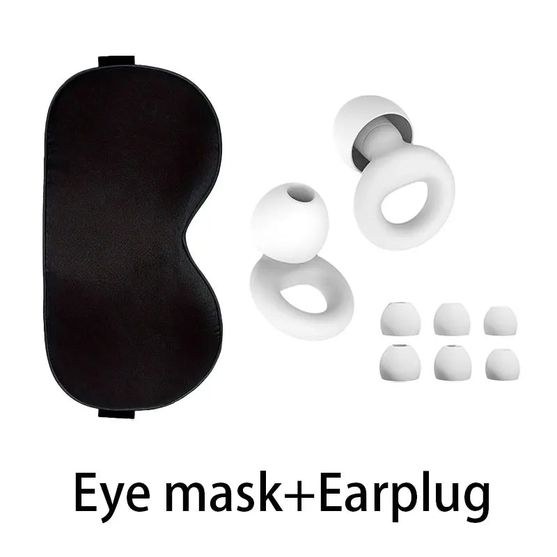 Soft Sleep Aid Set with Light Blocking Eye Mask And Noise Reduction Ear Plugs for Better Sleep Quality For Rest Travel