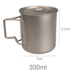 Ultralight Titanium Camping Mug | 300ml to 750ml