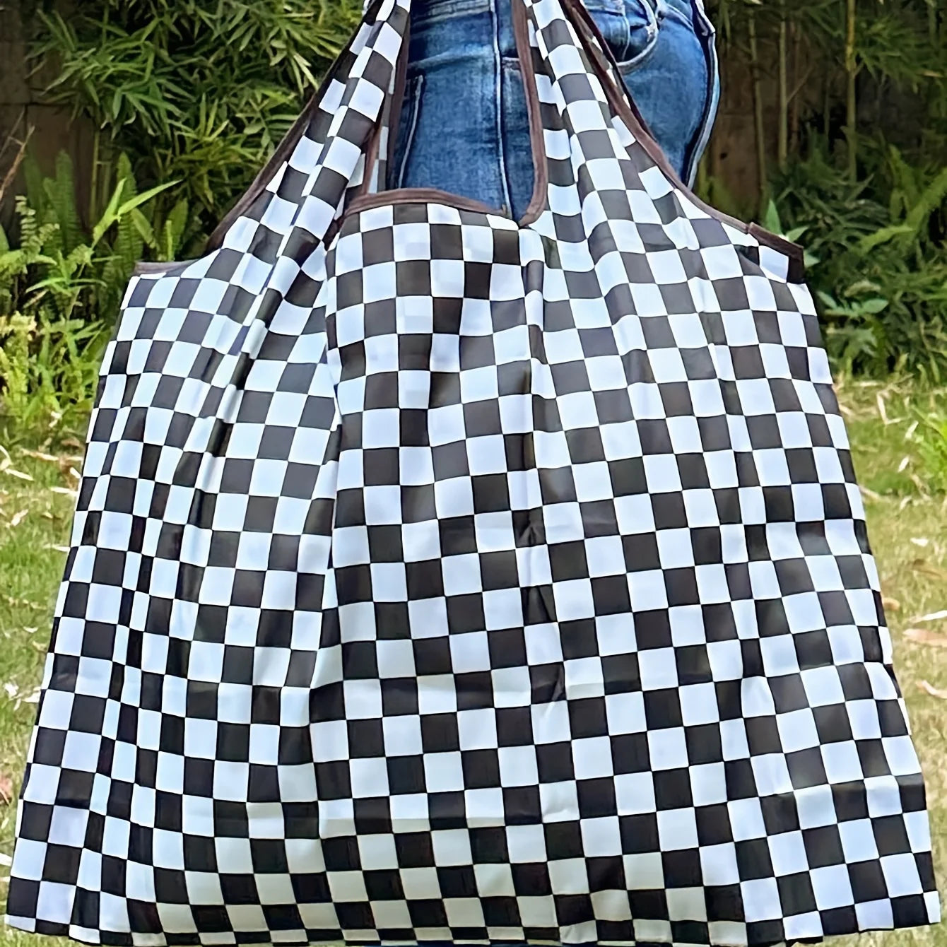 Tote Bag Large Capacity Tote Bag Satchel Lightweight Shopping Bag Printed Pattern Outdoor Foldableable Satchel Camping Style Travel Bag