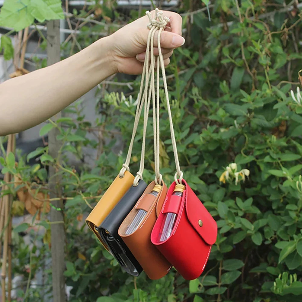 Outdoor Camping Spice Bottle Set Portable Leather Waterproof Camping Hiking Picnic BBQ Barbecue Seasoning Bottle Storage Bag