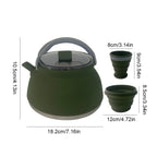 Collapsible Camping Kettle | Silicone with Stainless Steel Base