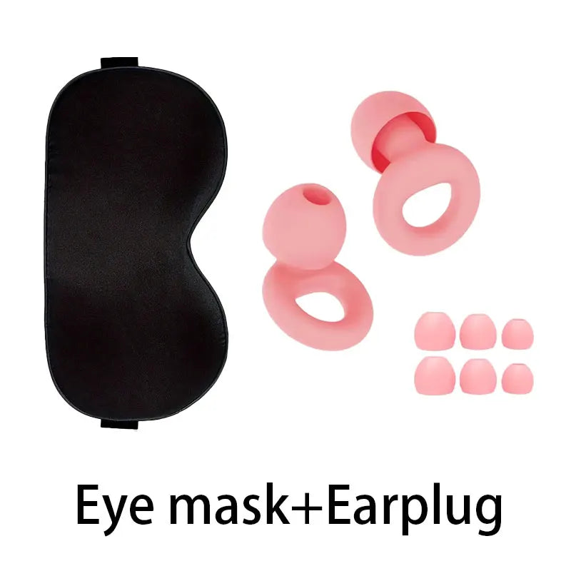 Soft Sleep Aid Set with Light Blocking Eye Mask And Noise Reduction Ear Plugs for Better Sleep Quality For Rest Travel