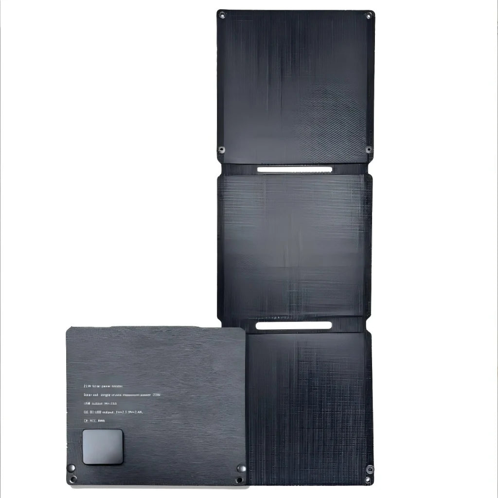 21W Portable Solar Panel Foldable Solar Charger 16.85V - Ultra-fast Solar Phone Charger for Camping Hiking Backpacking - Dual