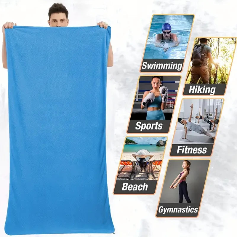 3 Pcs Microfiber Towel Sports Quick-Drying Super Absorbent Camping Towel Super Soft Lightweight Gym Swimming Yoga Beach Towel