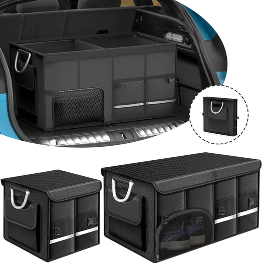 28L/55L Trunk Organizer for Car Large-Capacity Foladable Storage Box High-Density Oxford Cloth Waterproof Car Organizer