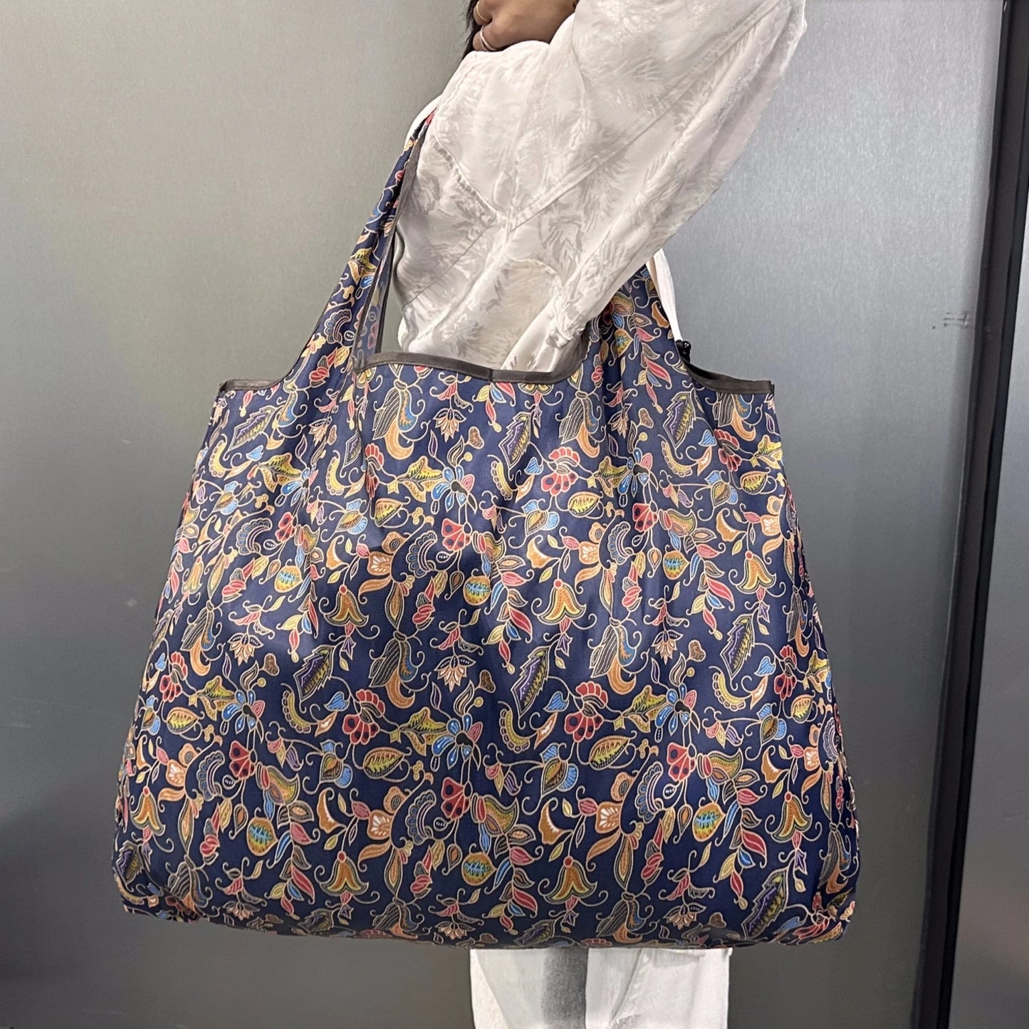 Tote Bag Large Capacity Tote Bag Satchel Lightweight Shopping Bag Printed Pattern Outdoor Foldableable Satchel Camping Style Travel Bag