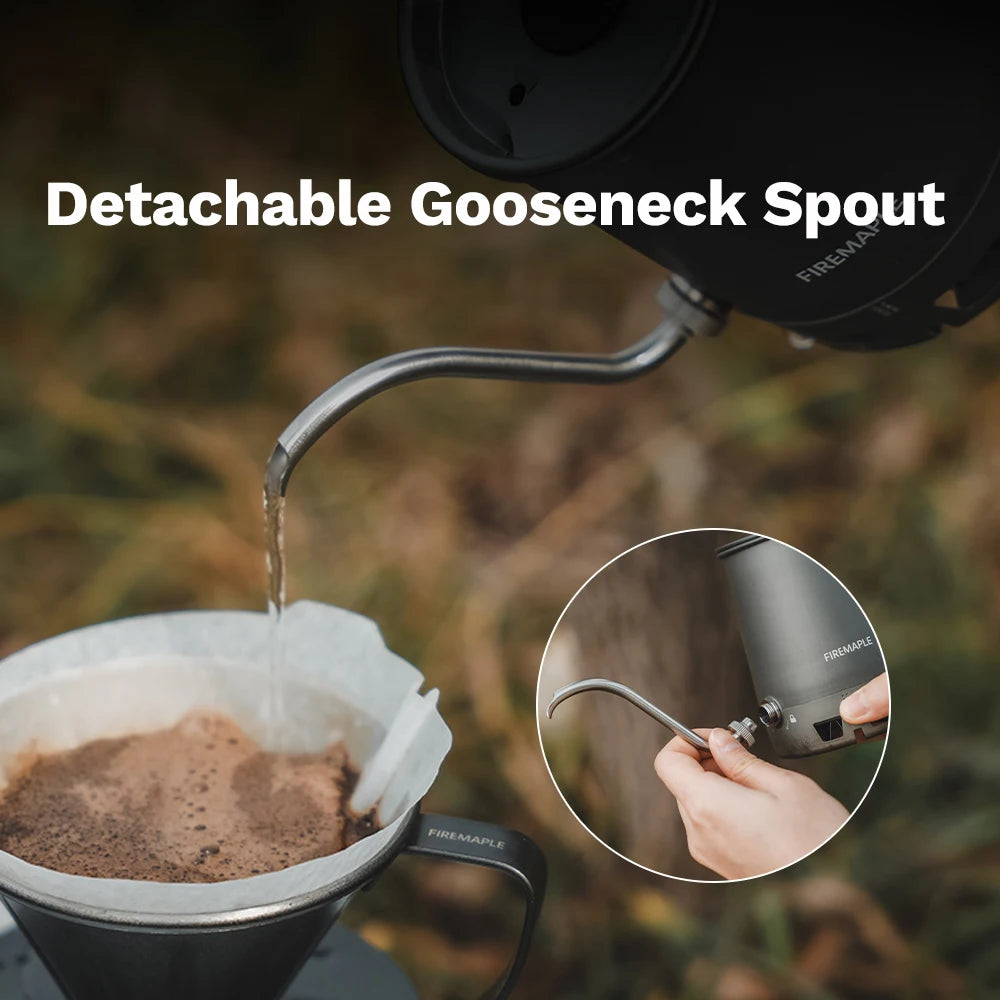 Fire-Maple Petrel Pour-Over Coffee Kettle Gooseneck Spout Coffee Pots Detachable Spout Handle Portable Foldable HX Kettle