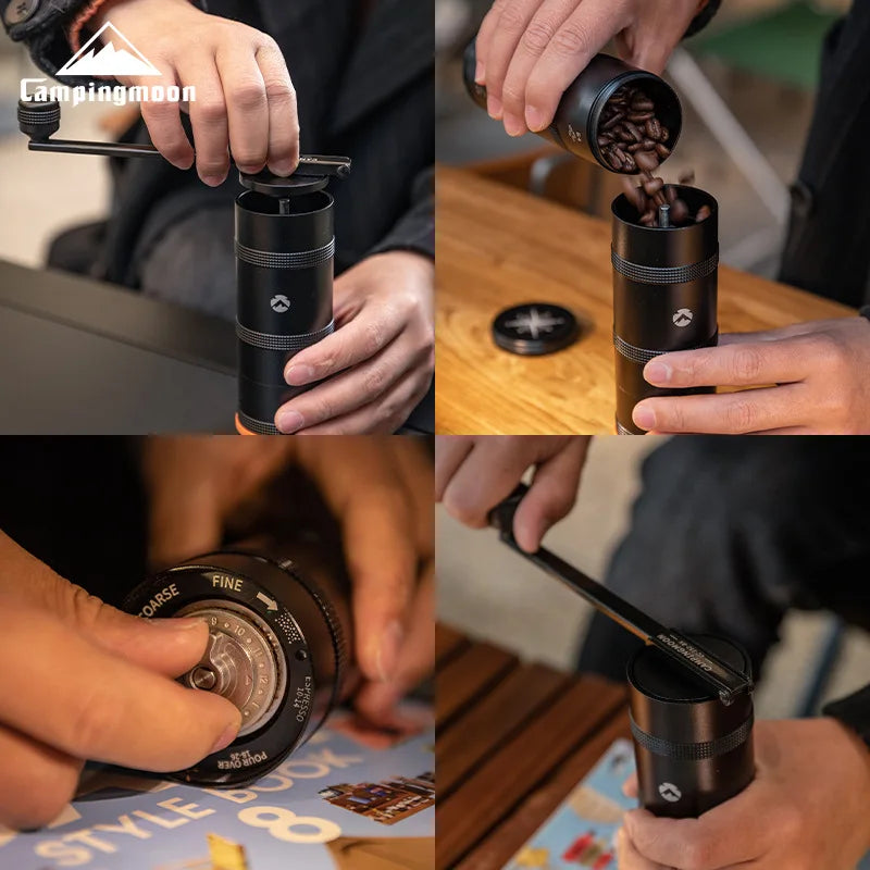 Travel Manual Coffee Grinder Campingmoon CC-115 CC-152 Portable Hand Coffee Mill Grinder