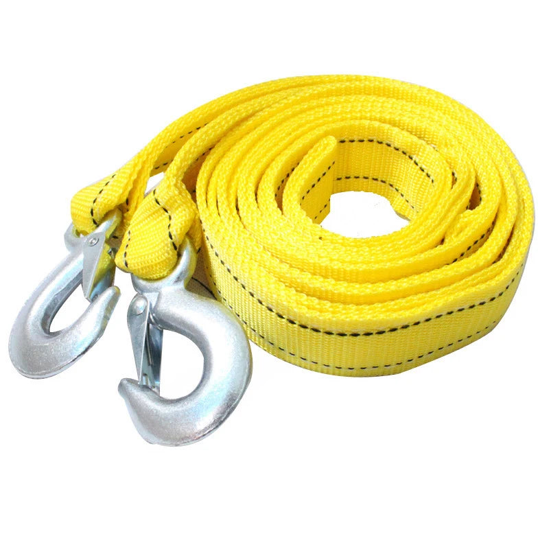 3M/4M Car Tow Cable Heavy Duty 3Ton/5Ton Trailer Rope Towing Pull Rope Strap Hooks Van Road Recovery Car Accessories
