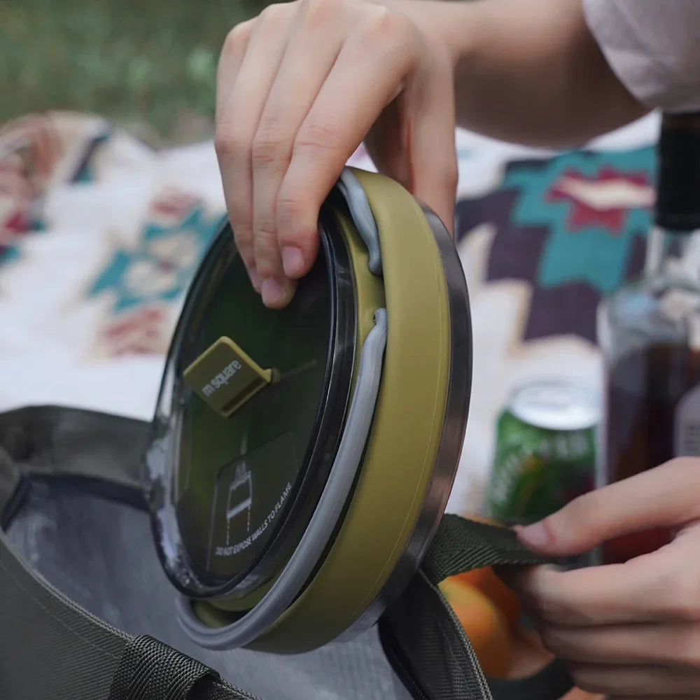 2026 Portable Foldable Kettle Coffee Pot Yellow Outdoor Camping Coffee Machine Espresso Coffee Pot for Travel Camping Hiking