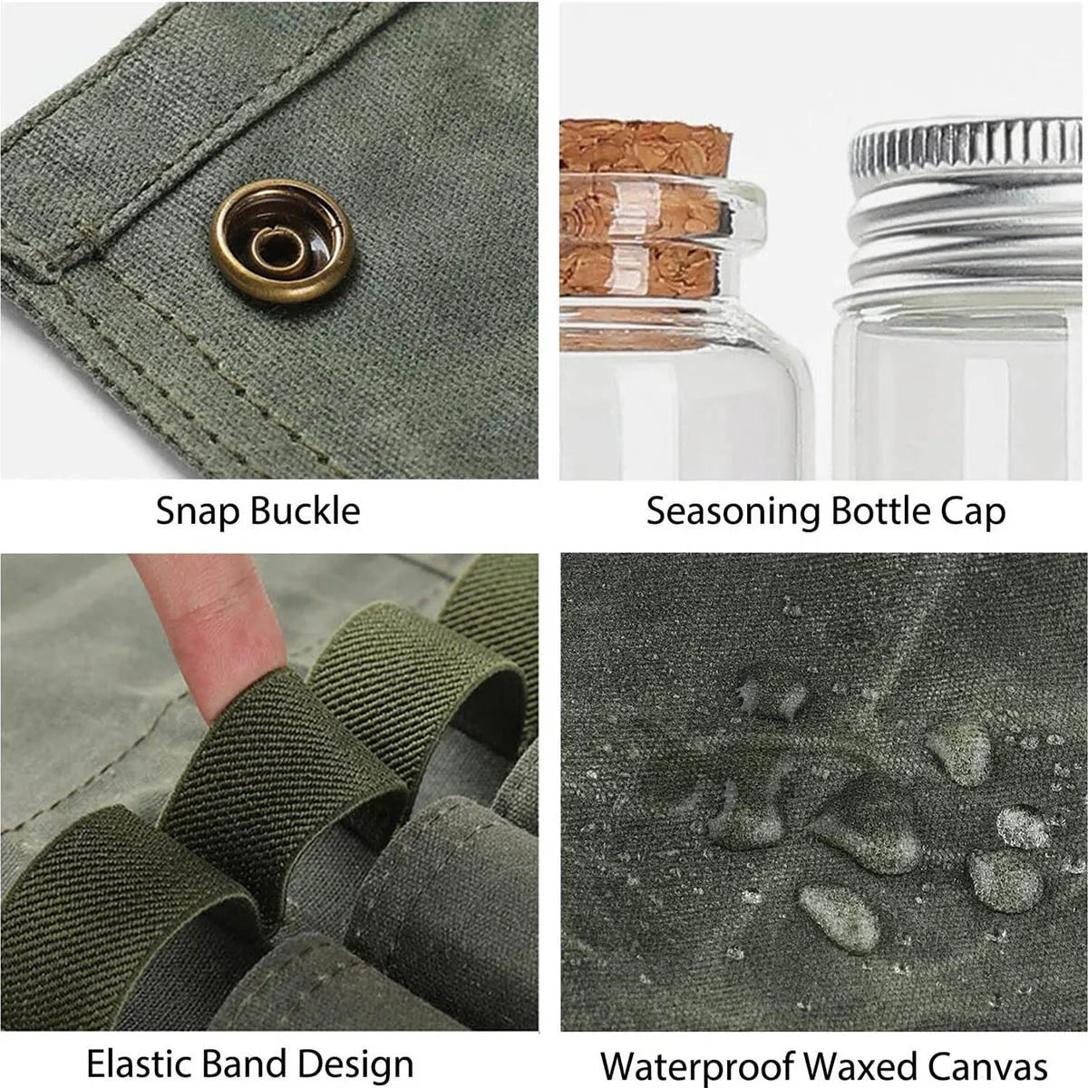 9pcs Outdoor  jar storage bags,canvas seasoning storage bag organizer outdoor camping barbecue picnic seasoning container set