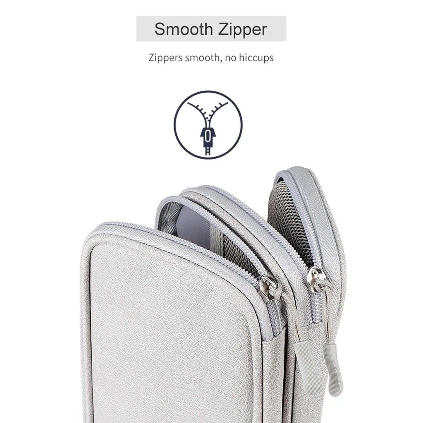 Data Cable Storage Bag Waterproof Portable Carry Case Layers Storage Bag Travel Organizer Bag for Cable Cord USB Charger