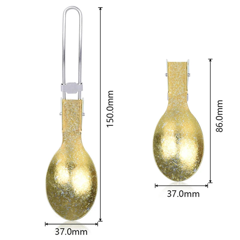 Titanium Camping Tableware Portable Cutlery Folding Spoon Fork Spork Chopsticks Outdoor Picnic Flatware Set Boundless Voyage Hot