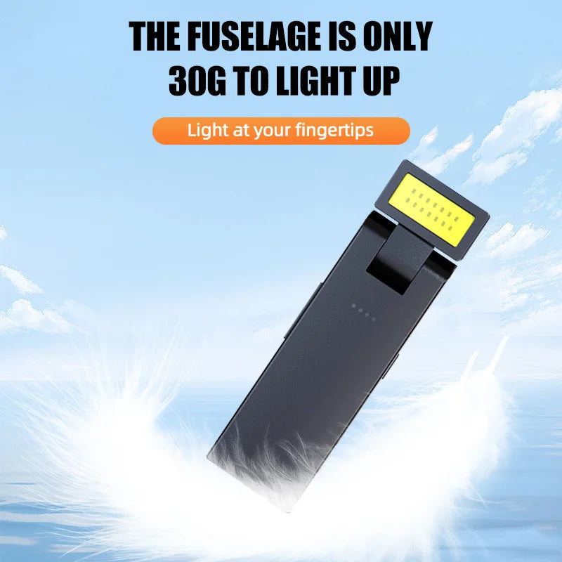 USB Rechargeable Mini LED Light, Magnetic COB Work Flashlight & Clip-On Book Reading Lamp, Night Light for Car Repair, Emergency