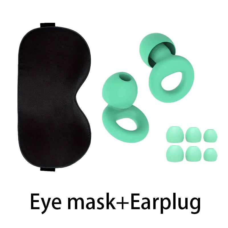 Soft Sleep Aid Set with Light Blocking Eye Mask And Noise Reduction Ear Plugs for Better Sleep Quality For Rest Travel