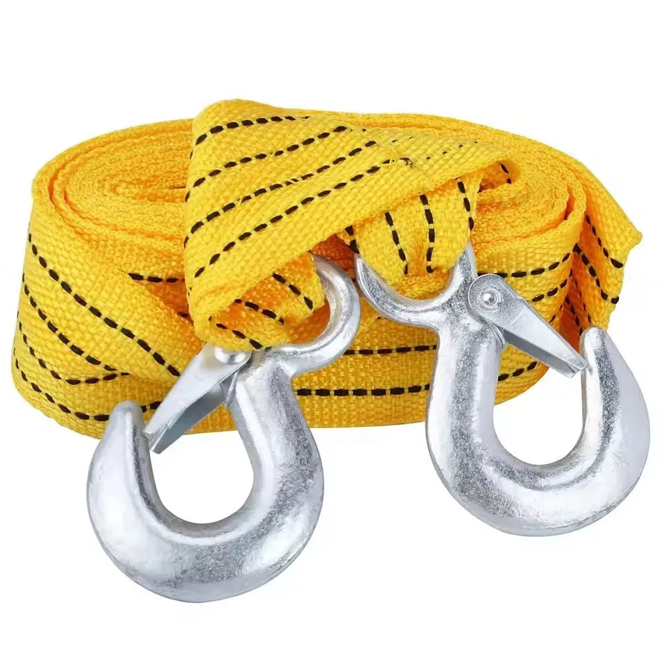 3M/4M Car Tow Cable Heavy Duty 3Ton/5Ton Trailer Rope Towing Pull Rope Strap Hooks Van Road Recovery Car Accessories